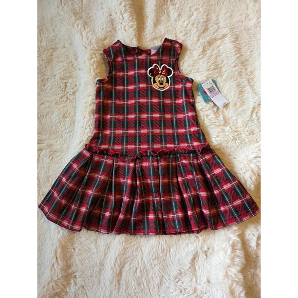 Disney Plaid Minnie Mouse Sleeveless Dress NWT size 6 - Picture 1 of 5